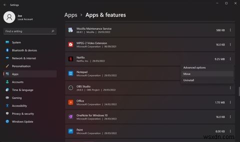 Windows 10/11でインストール済みアプリとプログラムを別ドライブに移動する方法