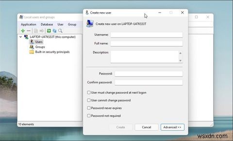 Windows 11/10 Homeでローカルユーザーとグループの管理(lusrmgr.msc)を有効にする方法