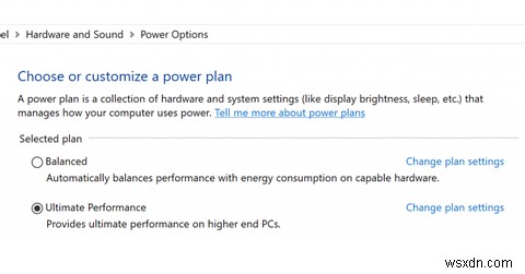 Windows 10で「究極のパフォーマンス」電源プランを有効にする方法