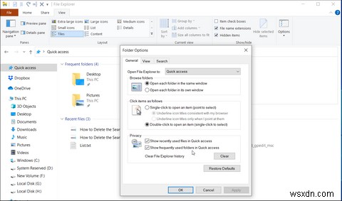 Windows 10でエクスプローラーの検索履歴とアドレスバーの履歴を消去する完全ガイド