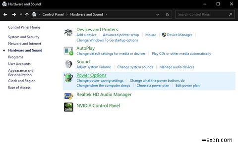 Windows 10で「電源オプション」を開く6つの方法