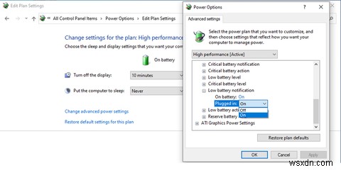 Windows 10でバッテリー残量低下の通知が表示されないときの対処法5選