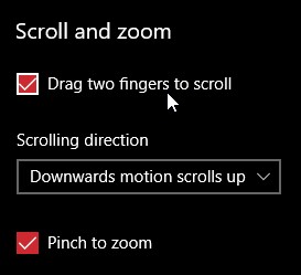 Windows 10ノートパソコンで2本指スクロールを有効にする方法