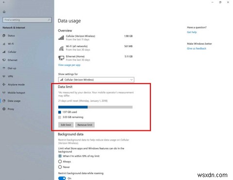 Windows 10でデータ使用制限を設定する方法|Wi-Fi・イーサネットも対応