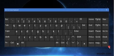 Windows 10でオンスクリーンキーボードのサイズを変更する方法