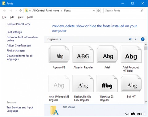 Windows 10でテキストサイズとフォントを変更する方法