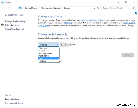 Windows 10でテキストサイズとフォントを変更する方法