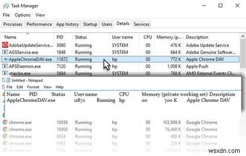 【Windows 10】タスクマネージャーの詳細情報をワンクリックでメモ帳にコピーする方法
