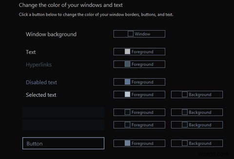 Windows 10で隠されたハイコントラストダークテーマを有効にする方法