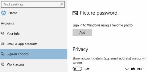Windows 10のログイン画面にメールアドレスを表示させない方法