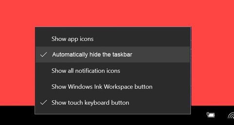 Windows 10のタブレットモードでタスクバーを自動的に非表示にする方法
