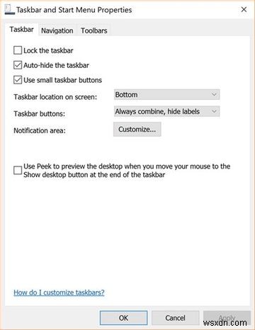 Windows 10でタスクバーの設定を調整する2つの方法