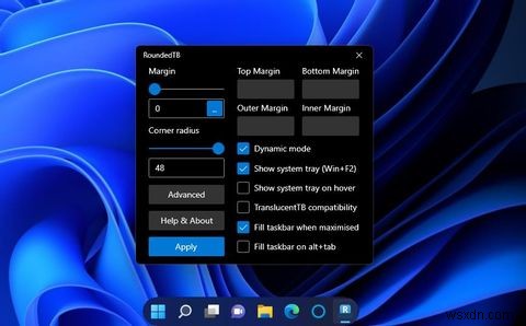 Windows 11のタスクバーに角丸を追加する方法 – RoundedTBの使い方