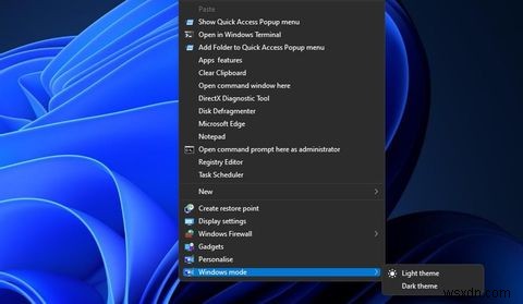 Windows 11の右クリックメニューにダークモード・ライトモードの切り替えオプションを追加する方法