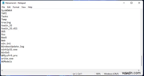 Windows 11でフォルダ内のファイル一覧をテキストファイルに書き出す2つの方法