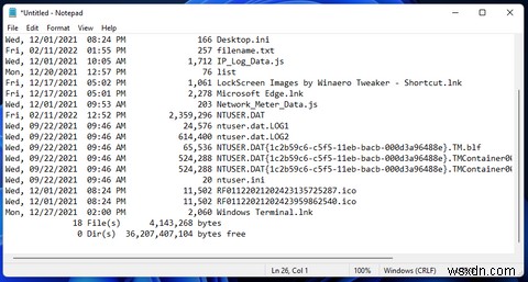 Windows 11でフォルダ内のファイル一覧をテキストファイルに書き出す2つの方法