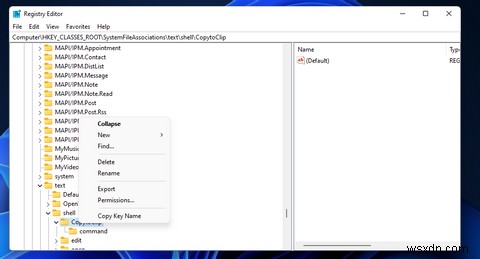 Windows 11の右クリックメニューにテキストファイルをクリップボードへコピーするオプションを追加する方法