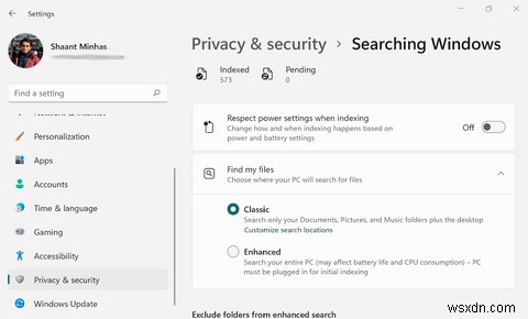 Windows 11でインデックスを作成して検索結果を高速化する方法
