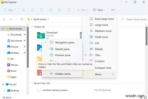 【Windows 11】隠しファイル・隠しフォルダーを表示する2つの方法