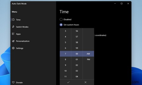 Windows 11でライトモードとダークモードを時刻指定で自動切り替えする方法