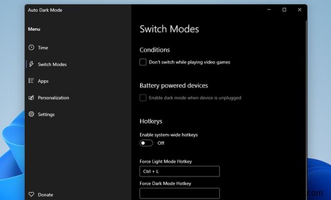Windows 11でライトモードとダークモードを時刻指定で自動切り替えする方法