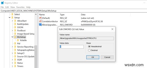 レジストリを編集して非対応PCでもWindows 11をインストールできるようにする方法