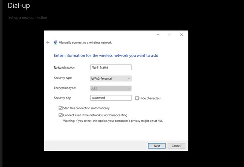 Windows 10で隠しWi-Fiネットワークに接続する方法