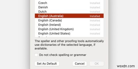 Macの5大Officeスイートでスペルチェックの言語を変更する方法