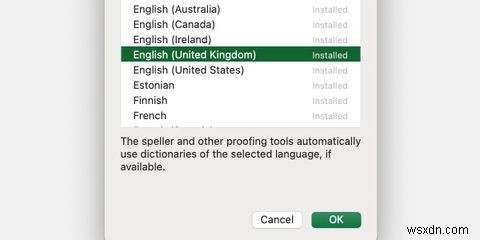 Macの5大Officeスイートでスペルチェックの言語を変更する方法