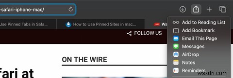 MacのSafariでタブをピン留めして、よく使うサイトにすばやくアクセスする方法