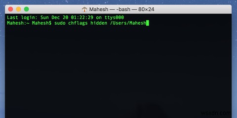 macOSのログイン画面でユーザーアカウントを非表示にする方法