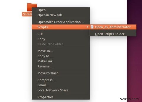 Ubuntuの右クリックメニューに「管理者として開く」を追加する方法