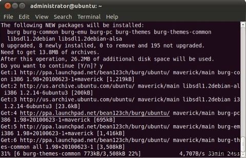 BURGを使ってGRUBブートローダーをおしゃれにカスタマイズする方法【Ubuntu】