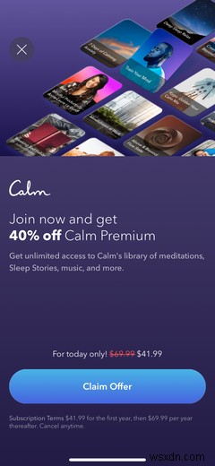 Calm(カーム)の無料版とプレミアム版を徹底比較!料金で何が手に入る?