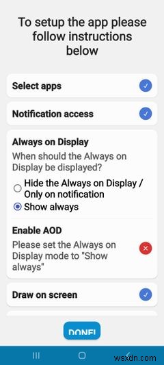サムスンのGalaxyスマホでカメラ穴周辺のLED通知を有効にする方法