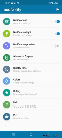 サムスンのGalaxyスマホでカメラ穴周辺のLED通知を有効にする方法