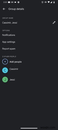 Androidで個別のメッセージ会話の通知設定を変更する方法