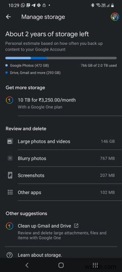 Googleフォトでぼやけた写真や古いスクリーンショットをまとめて削除する方法