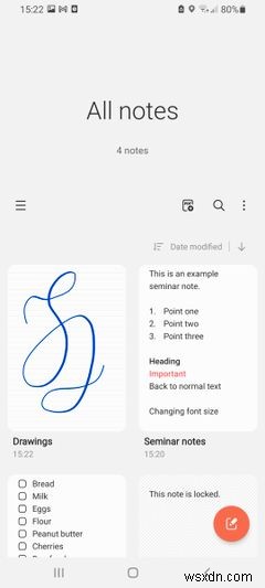 Samsung Notesアプリをもっと活用するための9つの便利テクニック