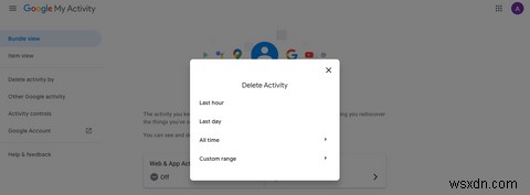 Googleの検索履歴を直近15分間に限定してサクッと削除する方法