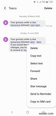 AndroidでSMSメッセージを転送する方法【標準アプリ・Samsung対応】