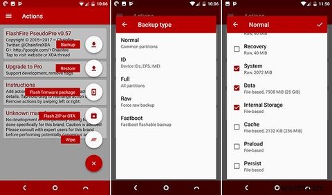【FlashFire】カスタムリカバリなしでROMをフラッシュし、バックアップを作成する方法