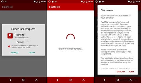 【FlashFire】カスタムリカバリなしでROMをフラッシュし、バックアップを作成する方法