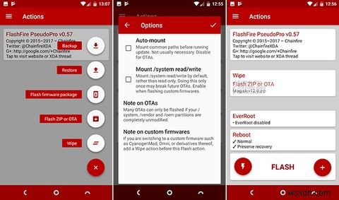 【FlashFire】カスタムリカバリなしでROMをフラッシュし、バックアップを作成する方法