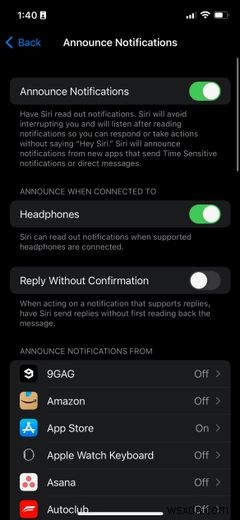 AirPodsでSiriが通知を読み上げるのをオフにする方法