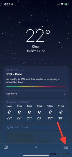 iPhoneの「天気」アプリで場所を追加・並べ替え・削除する方法