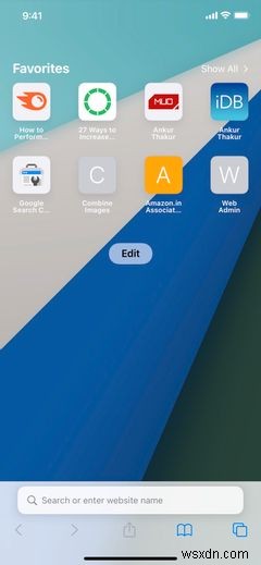 iOS 15のSafariでカスタム背景画像を設定する方法