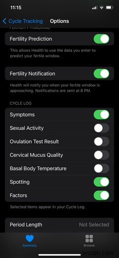iPhoneのヘルスケアアプリで月経周期を記録・管理する方法