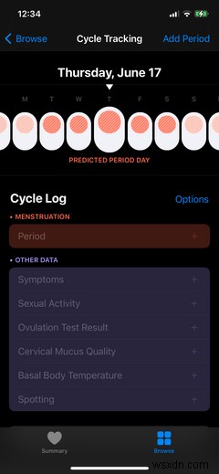 iPhoneのヘルスケアアプリで月経周期を記録・管理する方法