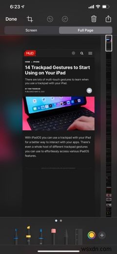 iOSのSafariでWebページ全体をキャプチャする方法|フルページスクリーンショットの撮り方